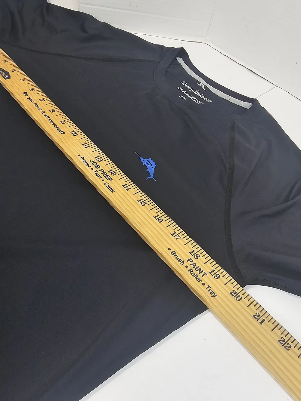 Tommy Bahama Black Shirt Short-Sleeve Swim Rash Guard with Blue Marlin Graphic